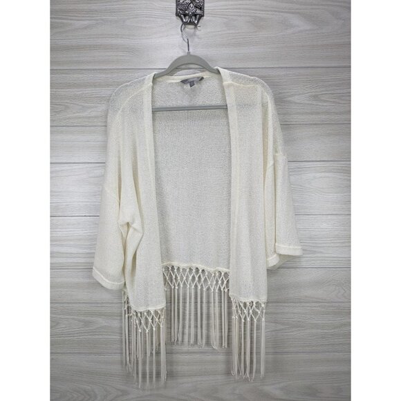 Rubbish Cream Fringe Cardigan - Picture 1 of 8